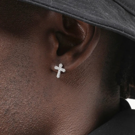 Rhinestone Cross Earring